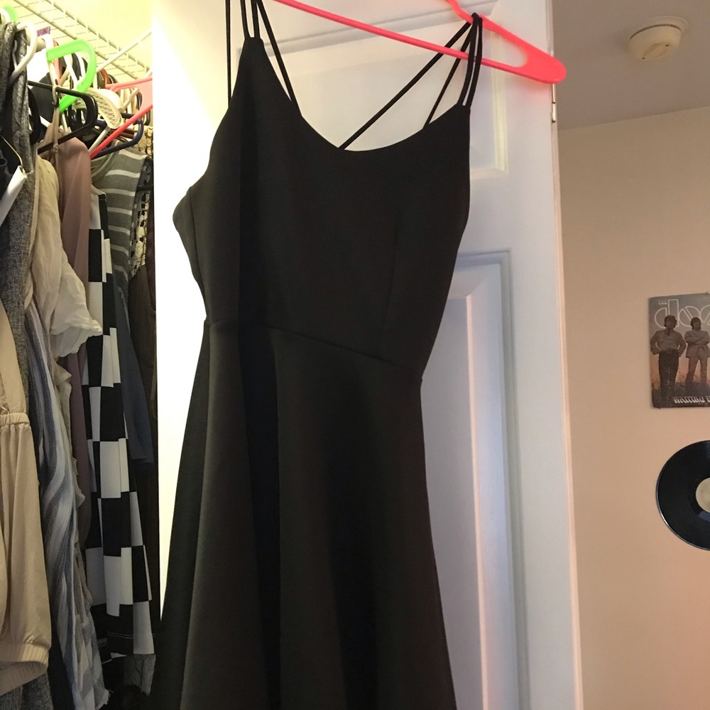 Lulus Black strappy cocktail dress
